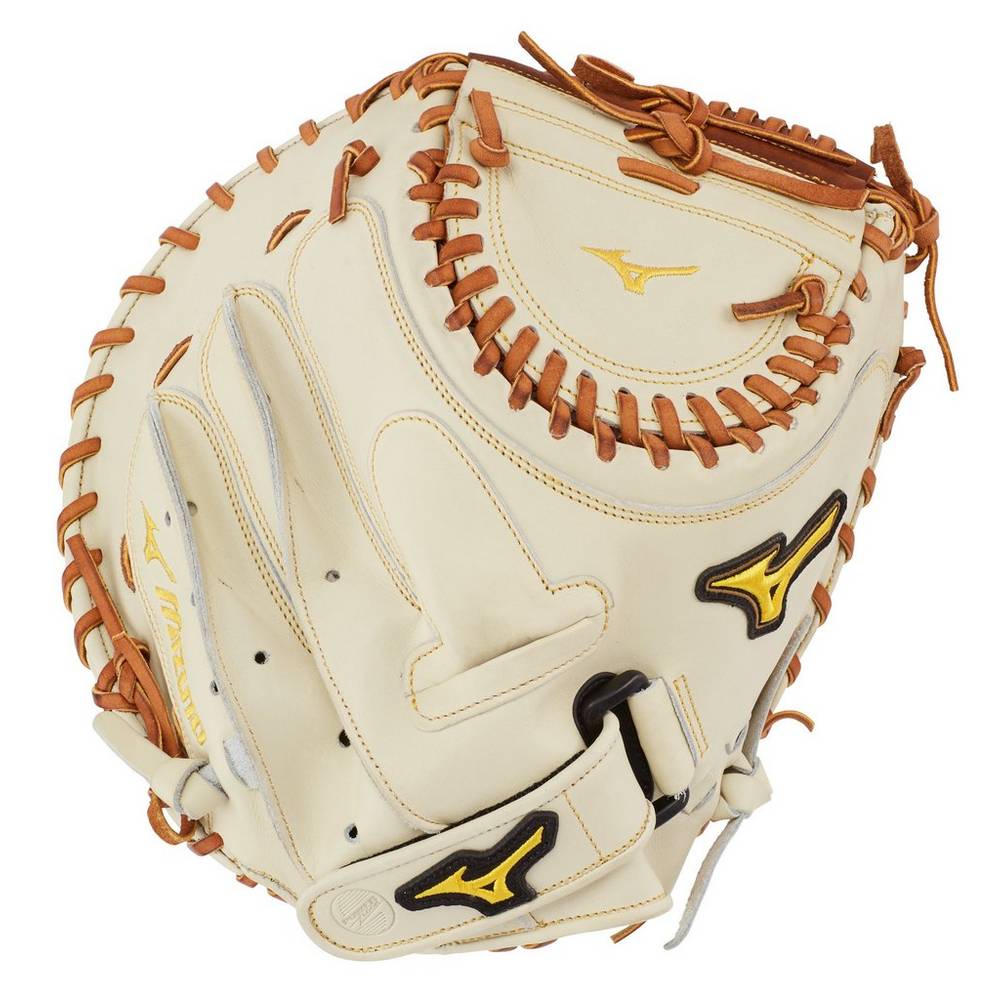 Damske Catchers Mitt Mizuno Classic Series Fastpitch 34.5" Softball Strieborne/Hnede Vypredaj VLAJ27